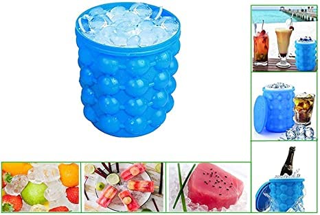 Silicone Ice Cube Maker Genie Space Saving Kitchen Ice Bucket