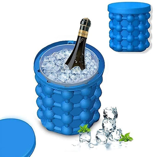 Silicone Ice Cube Maker Genie Space Saving Kitchen Ice Bucket