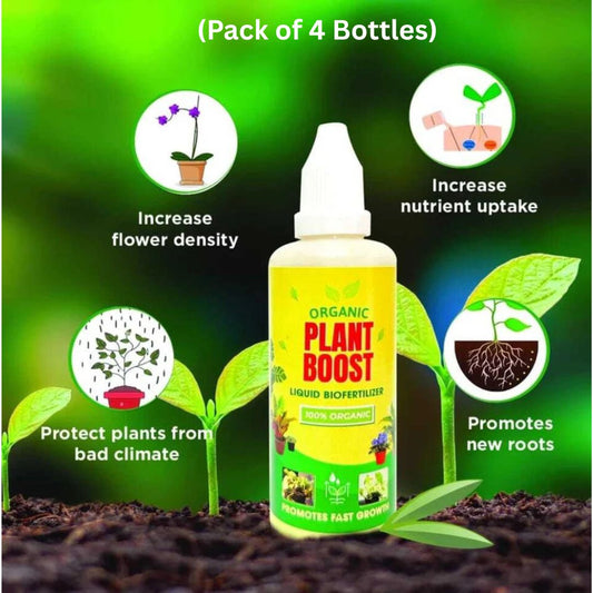 Plant Boost Liquid Biofertilizer for All Crops,Organic (Pack of 4)